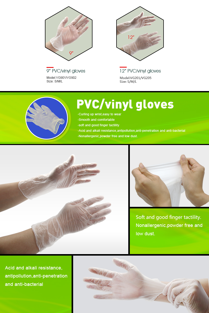 pvc gloves, vinyl gloves, Disposable gloves, microflex medical glove
